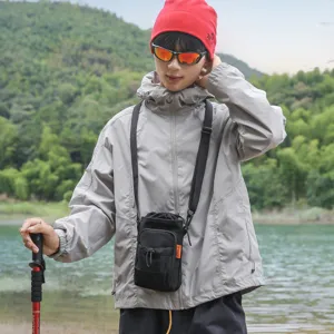 Outdoor sports mini crossbody phone bag, casual shoulder bag for men and daily travel.