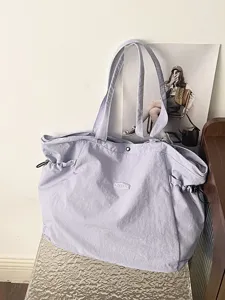Megali choritikotita casual tote tsanta se anoikto mov, stilati tsanta omou gia douleia.