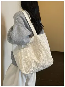 Koreanischer Stil große Kapazität Tote Schultertasche lässige Handtasche für Damen Alltag.