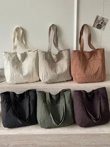 Modische große Damen Handtasche im koreanischen Stil, lässige Schultertasche für den Alltag.