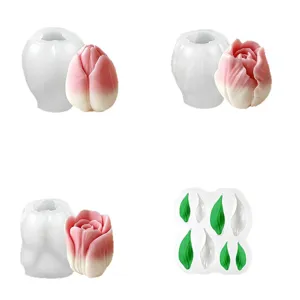 Siliconen tulp mal voor handgemaakte geurkaarsen, harsambachten en creatieve bloemdecoraties.