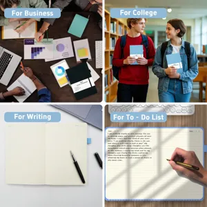 A5 Lined Notebook with Elastic Band, Business Office Journal & Student Planner Daily