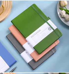 A5 Notizbuch mit PU-Einband und praktischem Gummiband, 200 Seiten 80GSM Papier fürs Büro.
