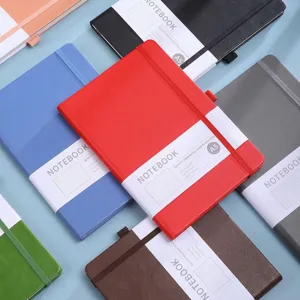 A5 Geschäftsbüro PU-Leder Hardcover Notizbuch Mit Elastischem Band Schreibjournal Tagebuch