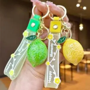 Llavero de limón bonito colgante bolso fruta anillo llave coche accesorio detalle