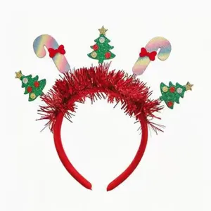 Weihnachten Lametta Haarreif Party Kopfbedeckung festlich Haarschmuck Dekoration