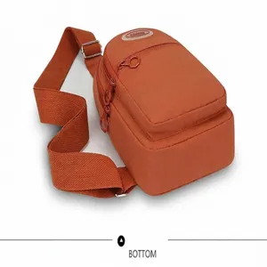 Multi-layer nylon chest bag casual waterproof crossbody bag for women daily fashion use