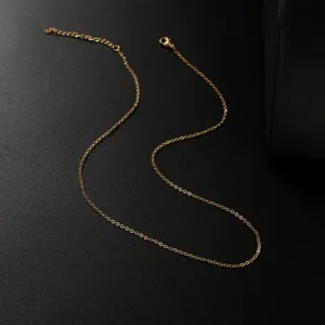 Chaîne fine en acier inoxydable doré collier accessoire de bijoux DIY pour femmes au quotidien