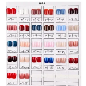 24Pcs Short Square Solid Color Press On Toenails Ultra Thin Seamless ABS Artificial Nail Tips Bare Strip Semi-Finished Nail Art For Women