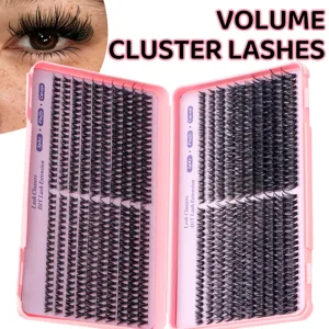 Kit di estensioni per ciglia a grappolo volume DIY con vari stili di alta qualità.