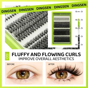 Pestañas postizas individuales DIY con rizos flexibles para una mirada voluminosa y muy natural.