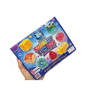 8-piece squishy sensory toys gift box, cute stress relief toys set with various shapes.