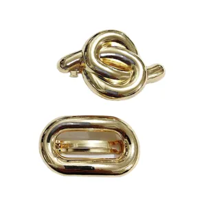 Fermaglio per capelli dorato metallo vintage molla eleganti accessori capelli.