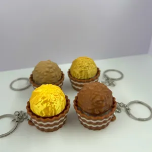 3D gedruckter Schokoladen Clicker Fidget Schlüsselanhänger süßer Taschenanhänger
