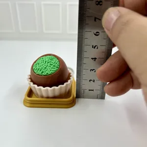 3D gedrucktes Schokolade Clicker Fidget Spielzeug keychain fuer tasche decor new.