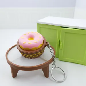 3D gedruckter Donut Fidget Schlüsselanhänger süßer Rucksack Anhänger Stressabbau Spielzeug
