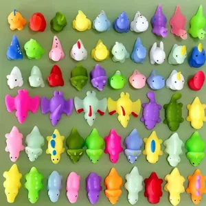 Cute dinosaur mochi squeeze toys soft rubber animal stress relief fidget toys gifts.