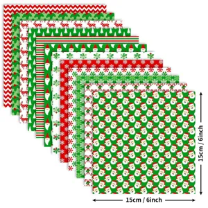 12pcs Christmas scrapbook paper stack, DIY patterned background paper for card making crafts.