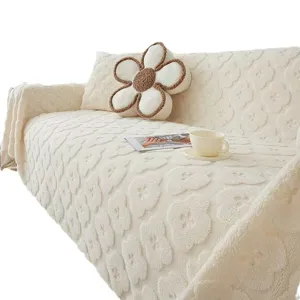 Gezellige bankhoes deken met bloemmotief, zachte krasbestendige stof voor herfst winter decoratie