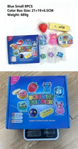 8pcs squishy toys set slow rebound stress relief toys cute animal design gift box packaging.