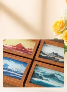 Nuevo estilo chino pintura de arena móvil 3D imagen de arena fluida regalo de decoración