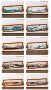 3D Pintura de Arena Movediza Paisaje Reloj de Arena Decoración de Oficina Regalo Ideal