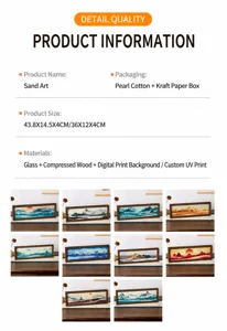 3D Landscape Quicksand Painting Dynamic Flowing Sand Art Desktop Home Decor Gift