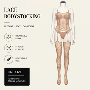 Femme sexy body en dentelle grande taille lingerie transparente respirante et confortable
