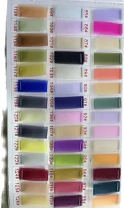 Tulle fabric color swatch card mesh material multi color options for custom dress making skirt