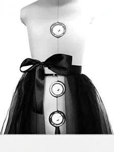 Schwarze Tüllrock Taille Schleife Braut Accessoire lang doppellagig elegante Party Mode neu.
