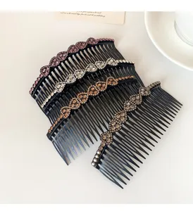 Elegant rhinestone hair comb set, versatile styling hairpin for bangs and back head updo.