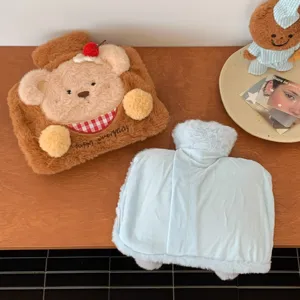 Plüsch Wärmflasche Handwärmer niedlicher Bär Winter warm wassergefüllte Tasche gemütlich