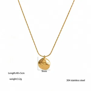 Roestvrijstalen bonenhangerketting detail met maat en 304 materiaalspecificaties.