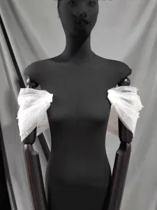 Mangas desmontables de tul blanco mangas falsas perlas vestido de novia accesorios