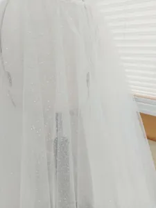 Weißer Glitzer Tüll Rock Detail, doppellagiger Netz Stoff, schönes Brautkleid Zubehör.