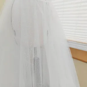 Abnehmbarer glänzender zweilagiger Tüllrock Hochzeitskleid für Damen Partykleidung.
