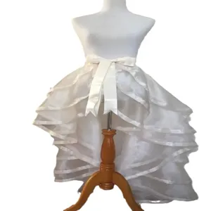Witte lolita afneembare sleeprok met gelaagde tule voor trouwfotografie jurk kleding