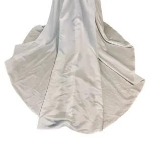 Satin wedding dress skirt with long detachable train bridal gown photography apparel white