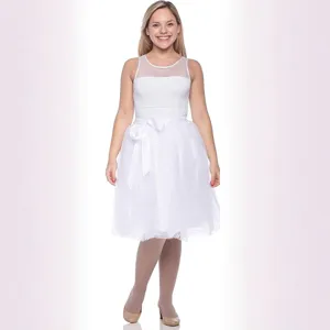 Women's Detachable Mesh Tulle Skirt Bow Tie Knot Knee Length Tutu Puff Skirt For Stage Performance Streetwear Fashion