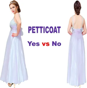 Women's long wedding petticoat sleeveless evening dress formal party prom gown white