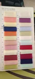 Chiffon stof kleurenstaalkaart met catalogusnummer 8009 en kleuren van 25 tot 48.