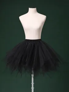 Black tutu mesh skirt for women dancing ballet party fashion fluffy layered short skirt