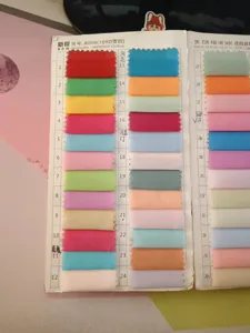 Chiffon stof kleurstalen boek met meerdere levendige tinten, lichtgewicht 100D materiaal.