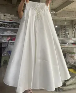 Strascico da sposa in raso staccabile gonna bianca accessorio per fotografia di viaggio