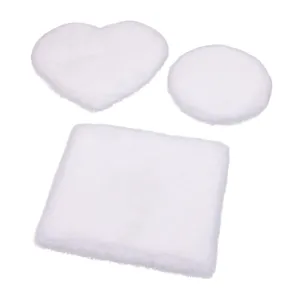 1:12 Poppenhuis Mini Pluche Tapijt Set Witte Miniature Harige Mat Decoratie Accessoire