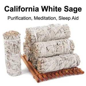 Palo Santo Incienso Atado de Salvia Blanca Natural Cedro Para Meditación Yoga Purificación de Espacios Limpieza de Energía