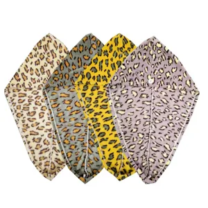 Leopard Microfiber Hair Drying Towel Quick Dry Turban Thickened Bath Cap for Women Long Hair