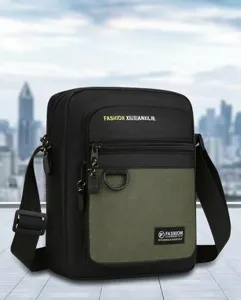 Men crossbody bag casual commuting business small square bag wear-resistant shoulder bag detail