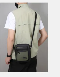 Men canvas cross body bag casual fashion shoulder bag daily commute casual messenger bag