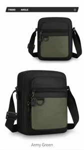 Men's casual crossbody shoulder bag, stylish commuter small square bag for daily use.